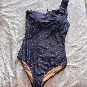 NWT J.Crew Factory One Shoulder One Piece Swimsuit